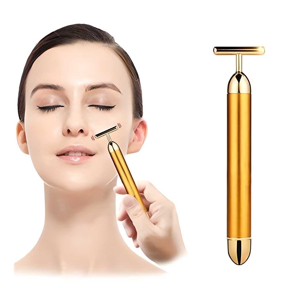 Rivven Gold Sculpt Bar — Energising Facial Massage Roller