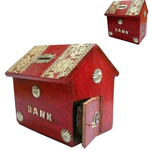 Wooden Coin Gullak Money Bank