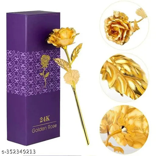 24K Gold-Plated Artificial Rose in Gift Box