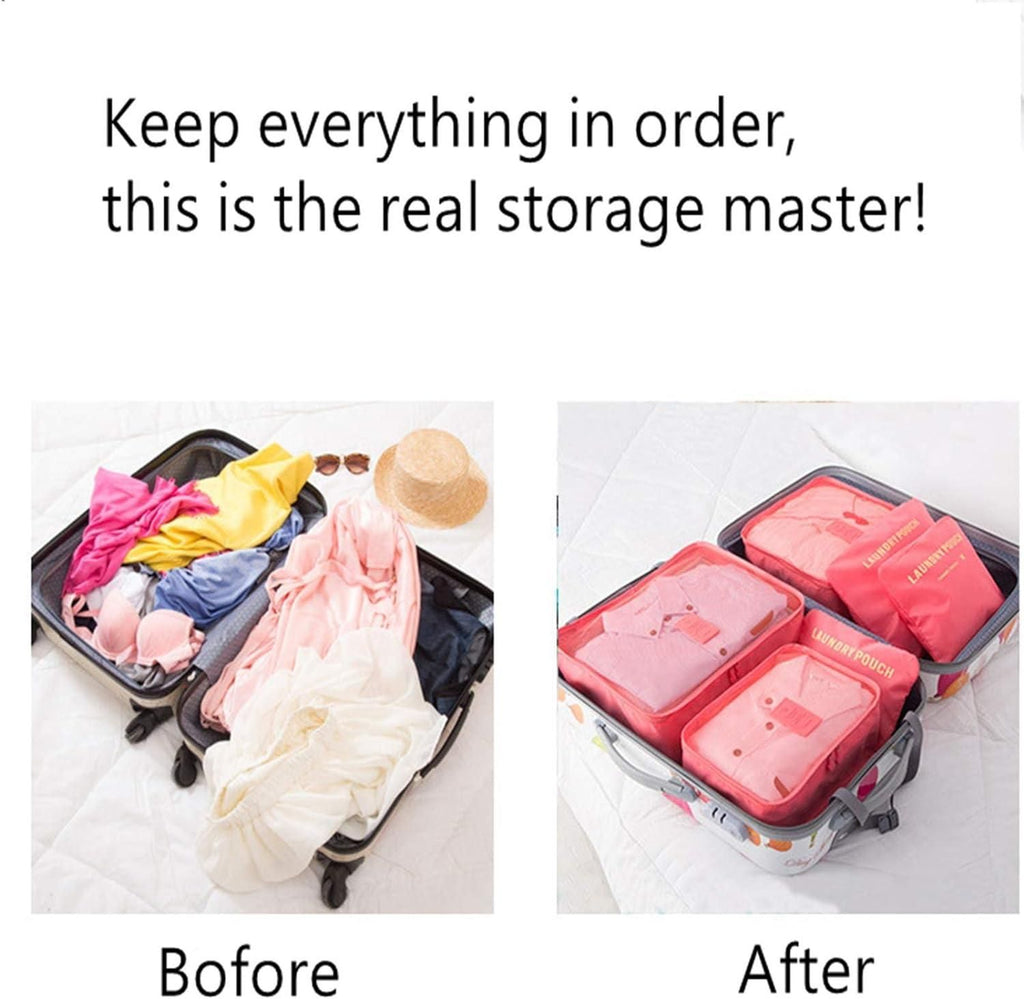 6-Piece Travel Packing Cube Set