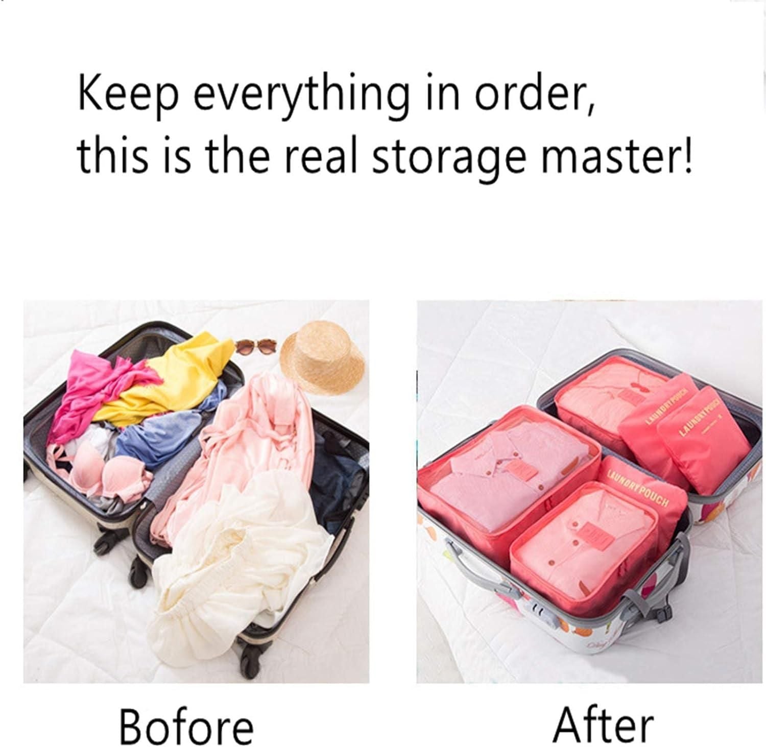 6-Piece Travel Packing Cube Set