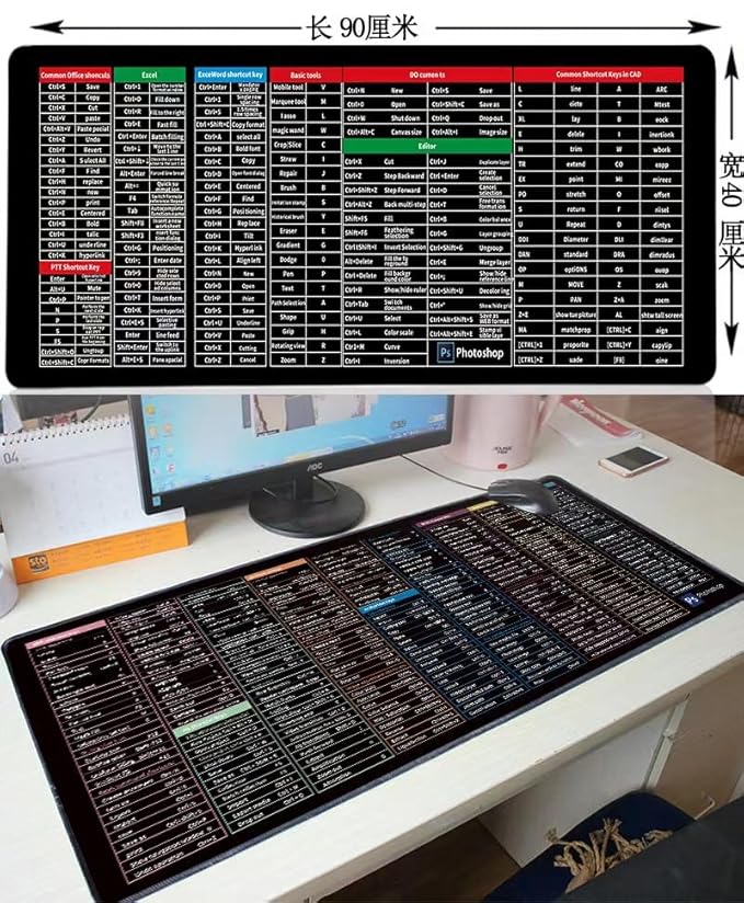 Anti-Slip Shortcut Keyboard Desk Pad