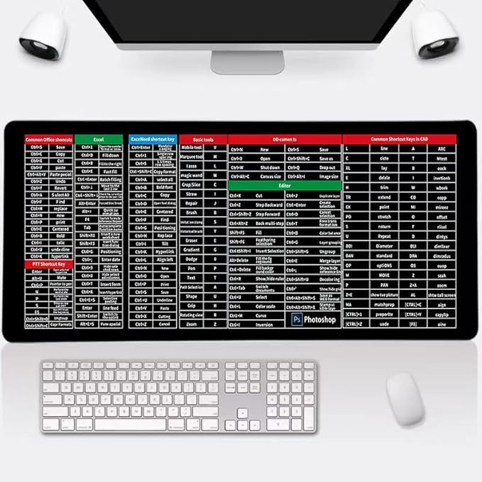Anti-Slip Shortcut Keyboard Desk Pad