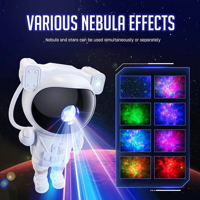 Rivven DreamCast™ Astronaut Galaxy Projector — 360° Starry Night Light with Remote