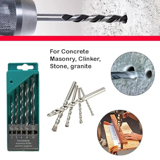 5-Piece Masonry Drill Bit Set