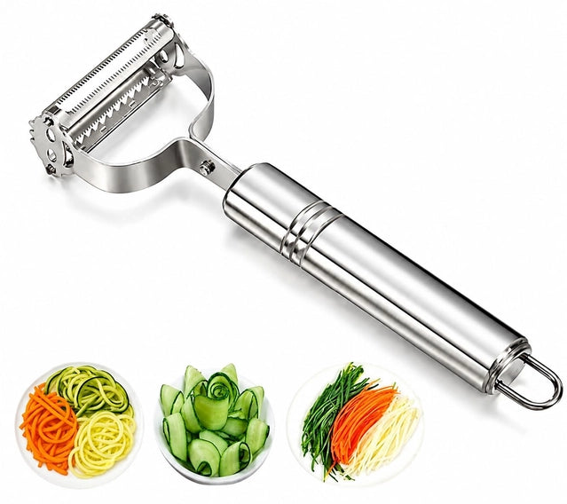 2-in-1 Stainless Steel Julienne Peeler