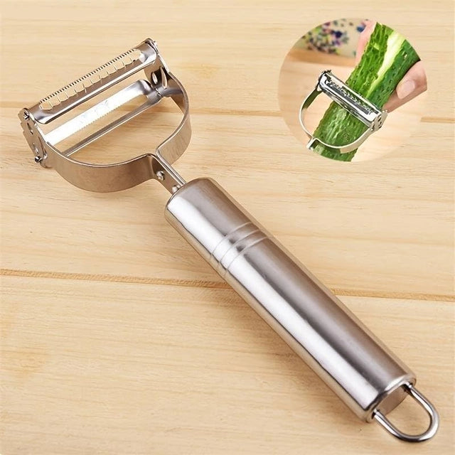 2-in-1 Stainless Steel Julienne Peeler