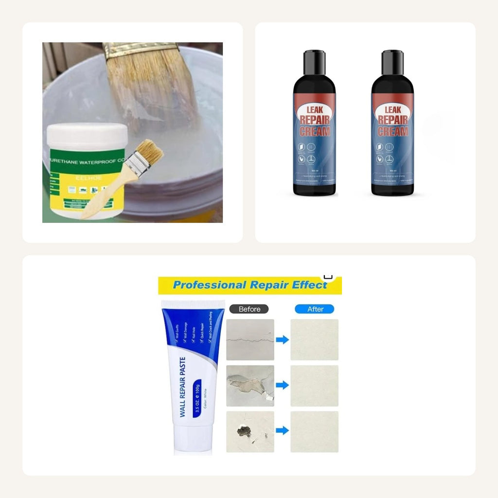 Leak Rescue Kit — waterproof sealant glue, leak repair cream and wall & tile repair paste